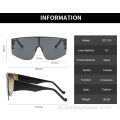 Óculos de sol de uma só peça de armação grande da nova moda. Óculos de sol femininos de rua da moda europeia e americana Óculos de sol internacionais masculinos